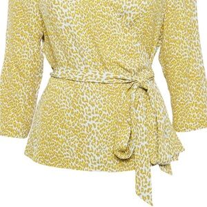 Diane Von Furstenberg Yellow and Blue leopard print